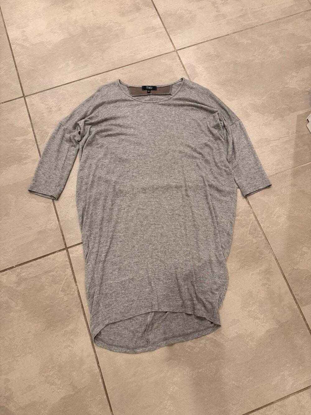 TYLI Grey Dolman Sleeve Viscose Blend Midi Dress Size XS